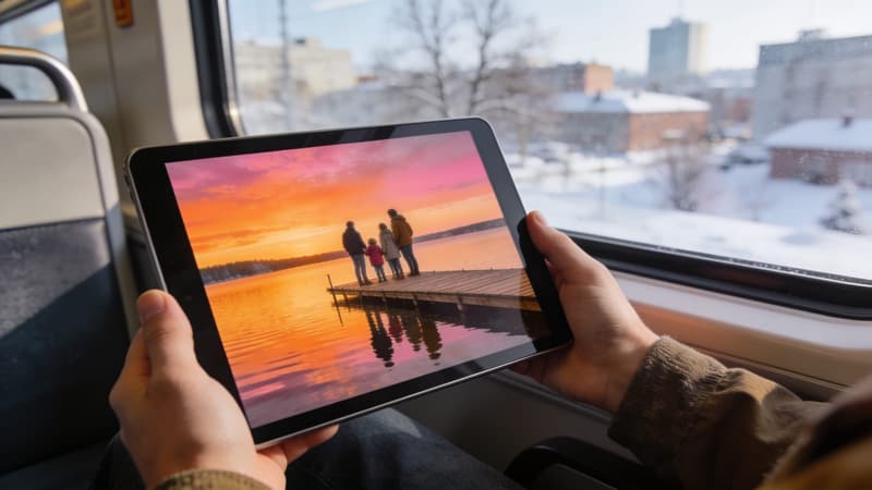 Illustrative image — on the commute: search and social